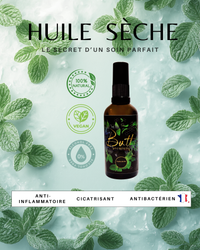 Huile sèche naturelle 75ml - non grasse, cicatrisation tatouage et peau sensible
