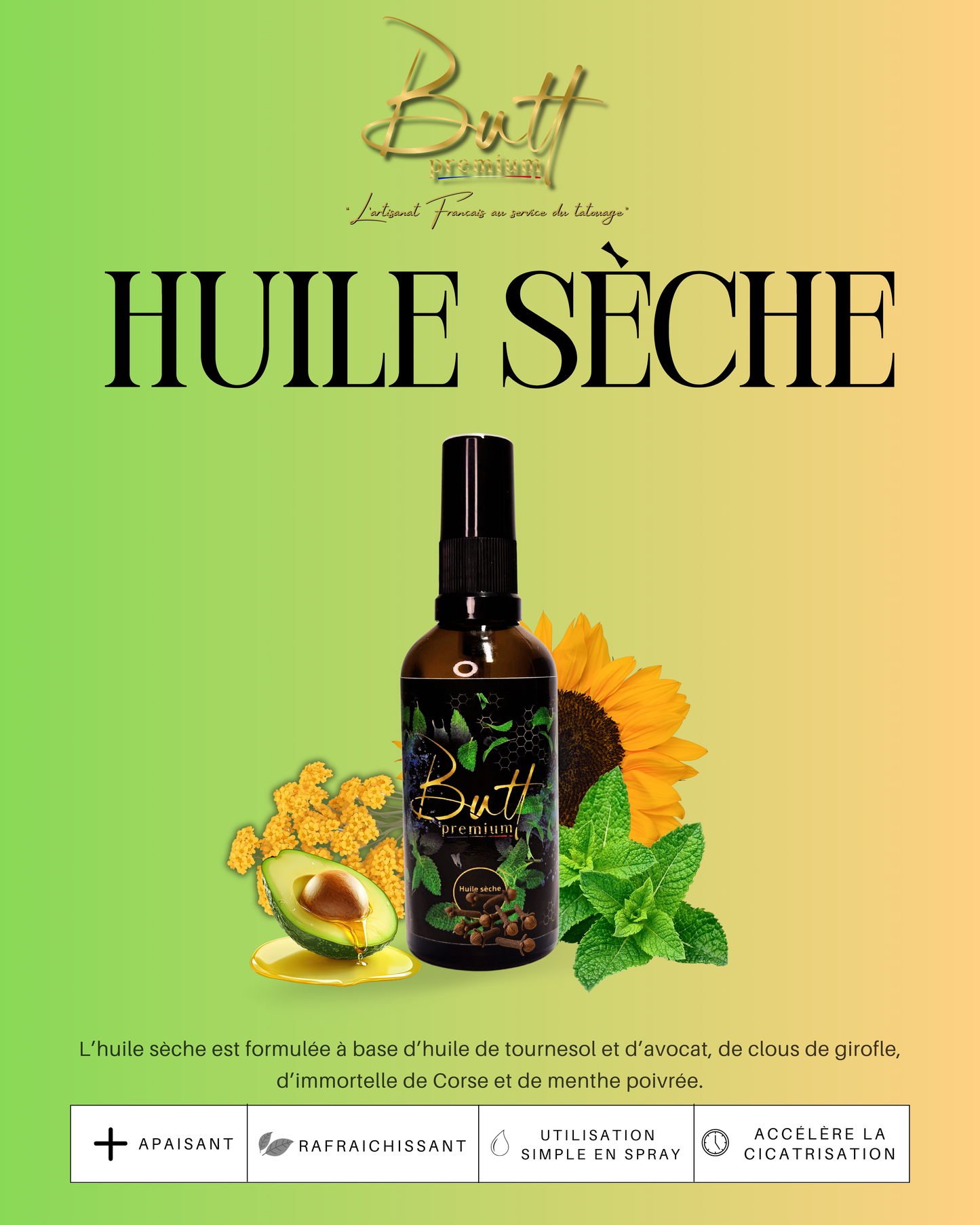 Huile sèche naturelle 75ml  Nutrition & régénération