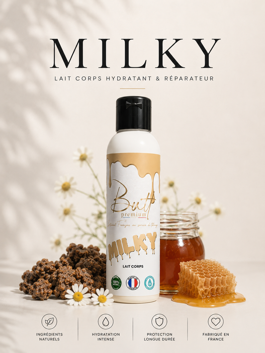 Crème MILKY hydratante Butt Premium 125ml au miel propolis et camomille