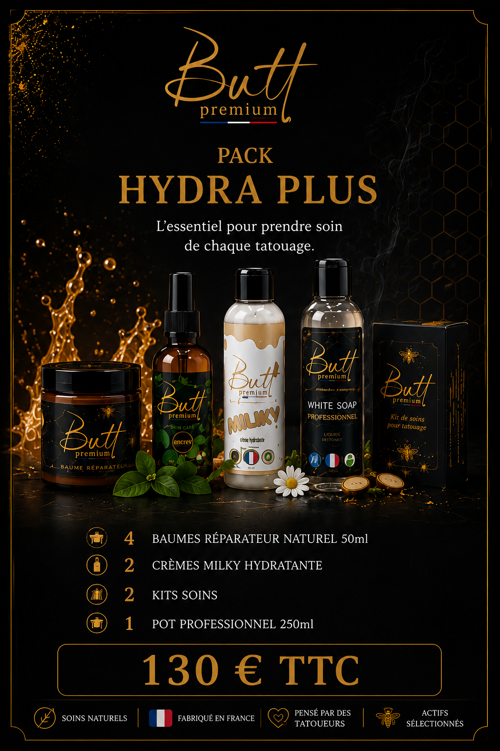 Pack Hydra Plus Butt Premium - offre B2B pour salons de tatouage