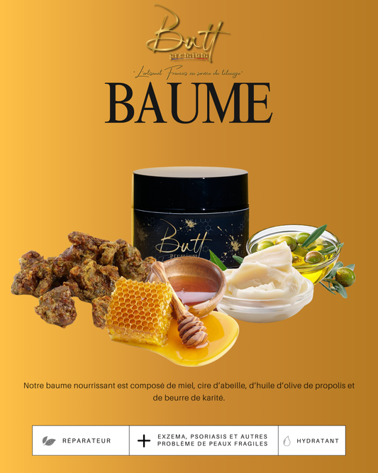 Baume naturel Butt Premium 50ml - apaise rougeurs et démangeaisons, cicatrisation tatouage
