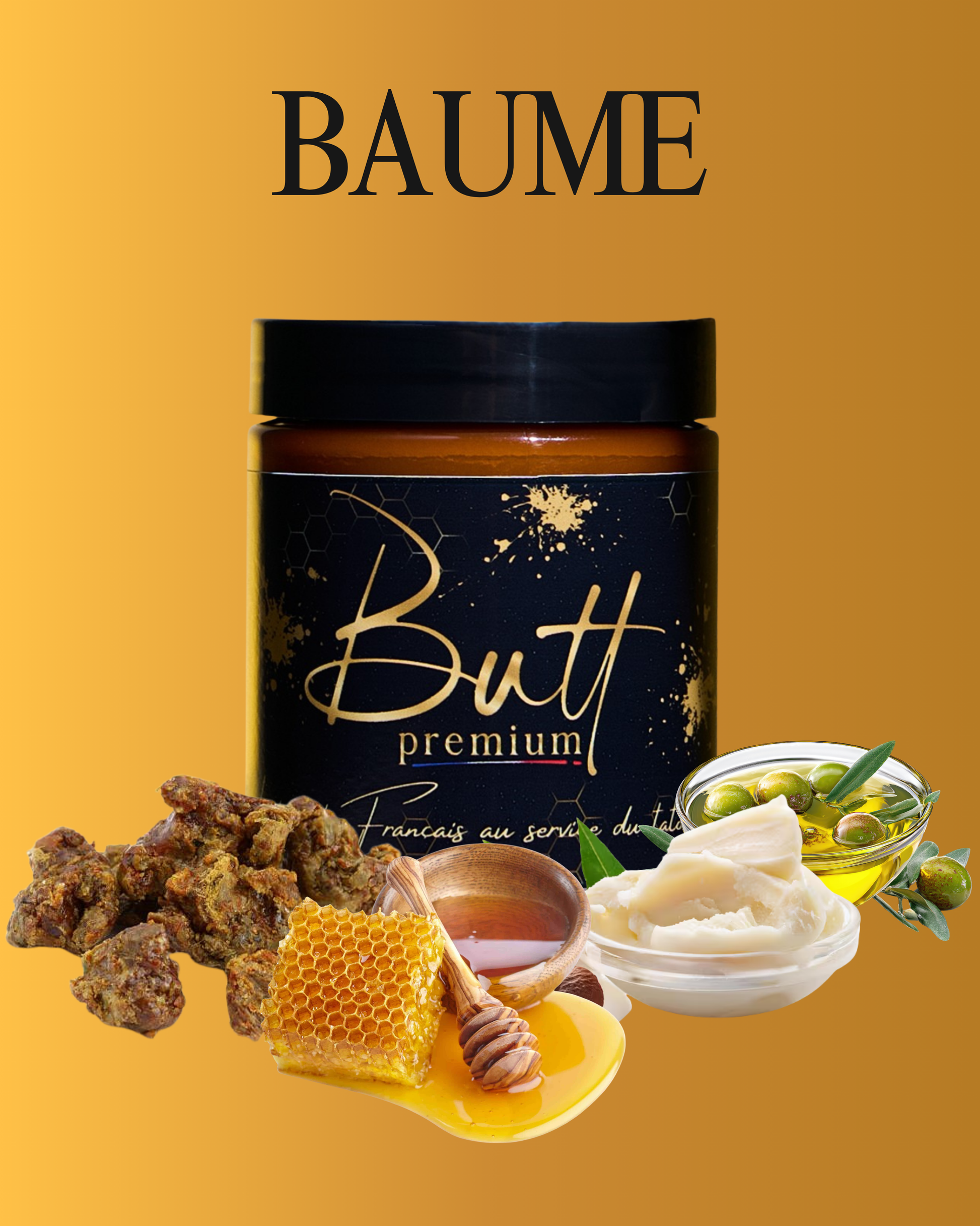 Baume réparateur naturel 250ml Butt Premium - soin peau sèche, eczéma, psoriasis et tatouage