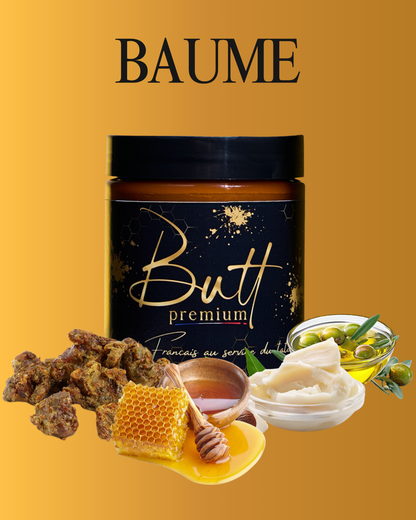 Baume réparateur naturel 250ml Butt Premium - soin peau sèche, eczéma, psoriasis et tatouage