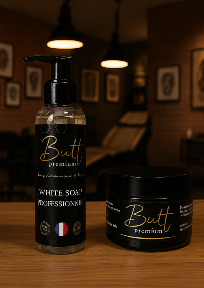 Routine complète entretien tatouage - baume apaisant et savon naturel à la lavande